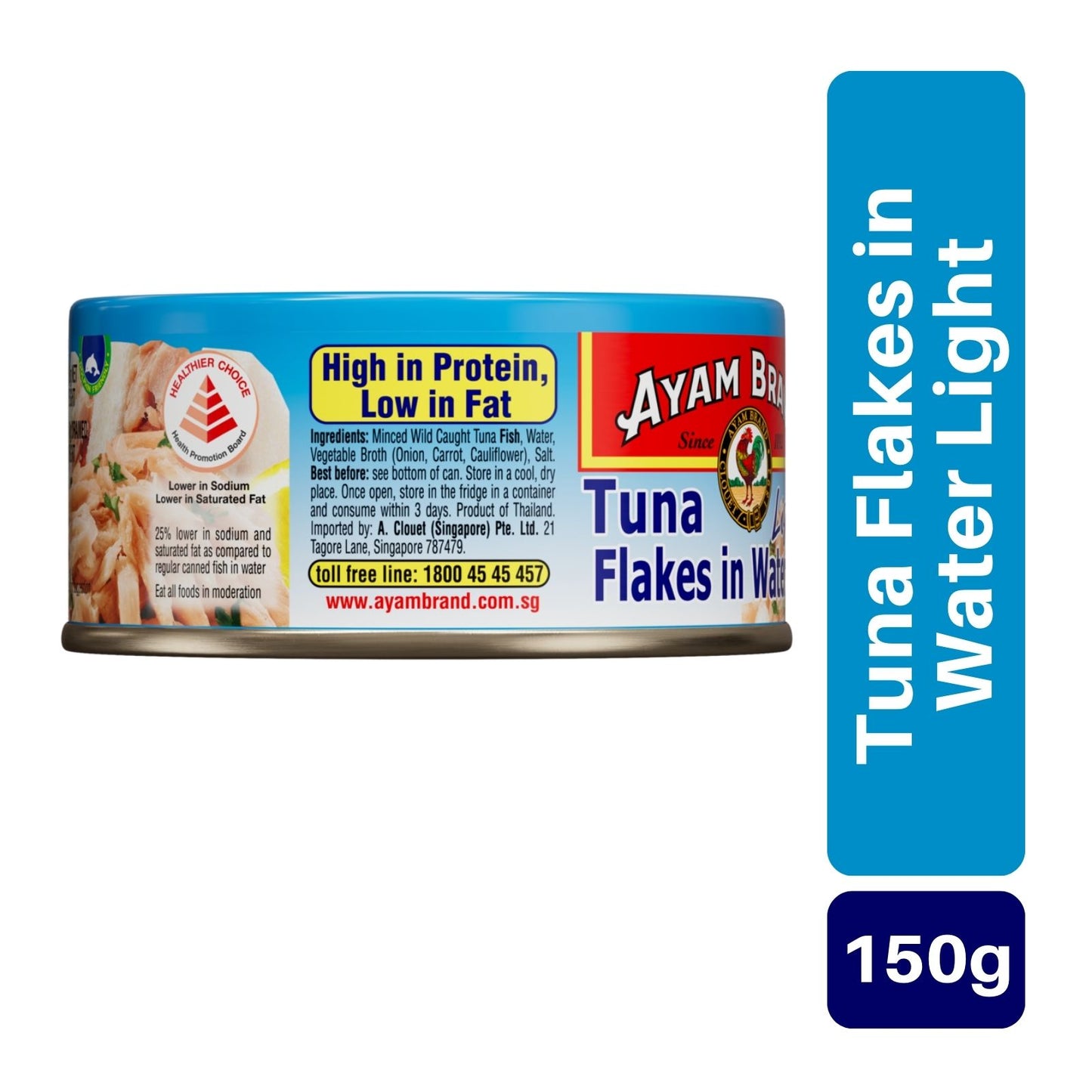 Ayam Brand Tuna Flakes in Water Light 150g