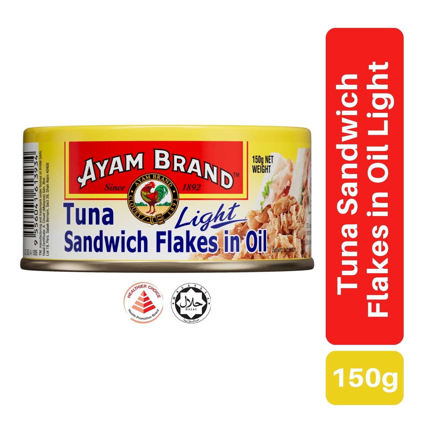 Ayam Brand Tuna Sandwich Flakes In Oil (Light) 150g
