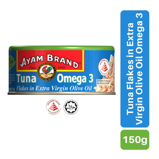 Ayam Brand Tuna Flakes in Extra Virgin Oil (Omega 3) 150g