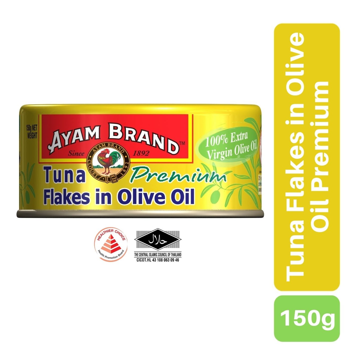 Ayam Brand Tuna Flakes In Olive Oil (Premium) 150g