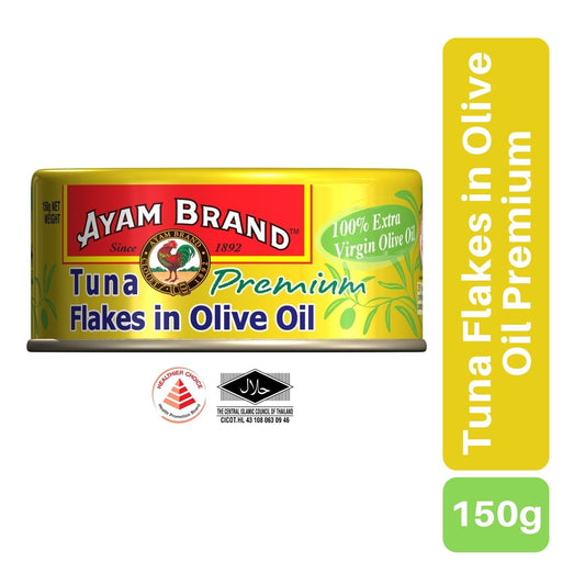 Ayam Brand Tuna Flakes In Olive Oil (Premium) 150g