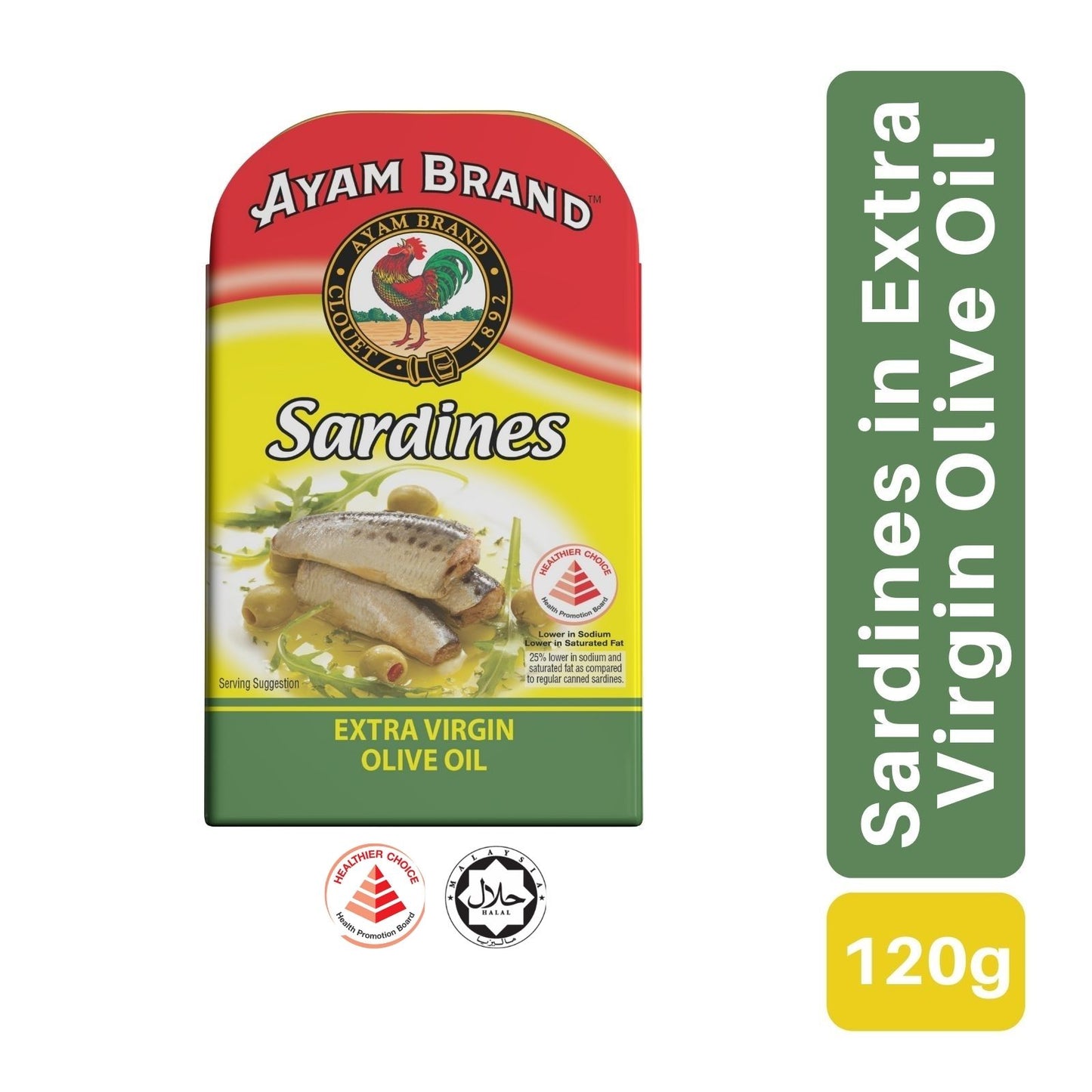 Ayam Brand Sardines In Extra Virgin Olive Oil 120g