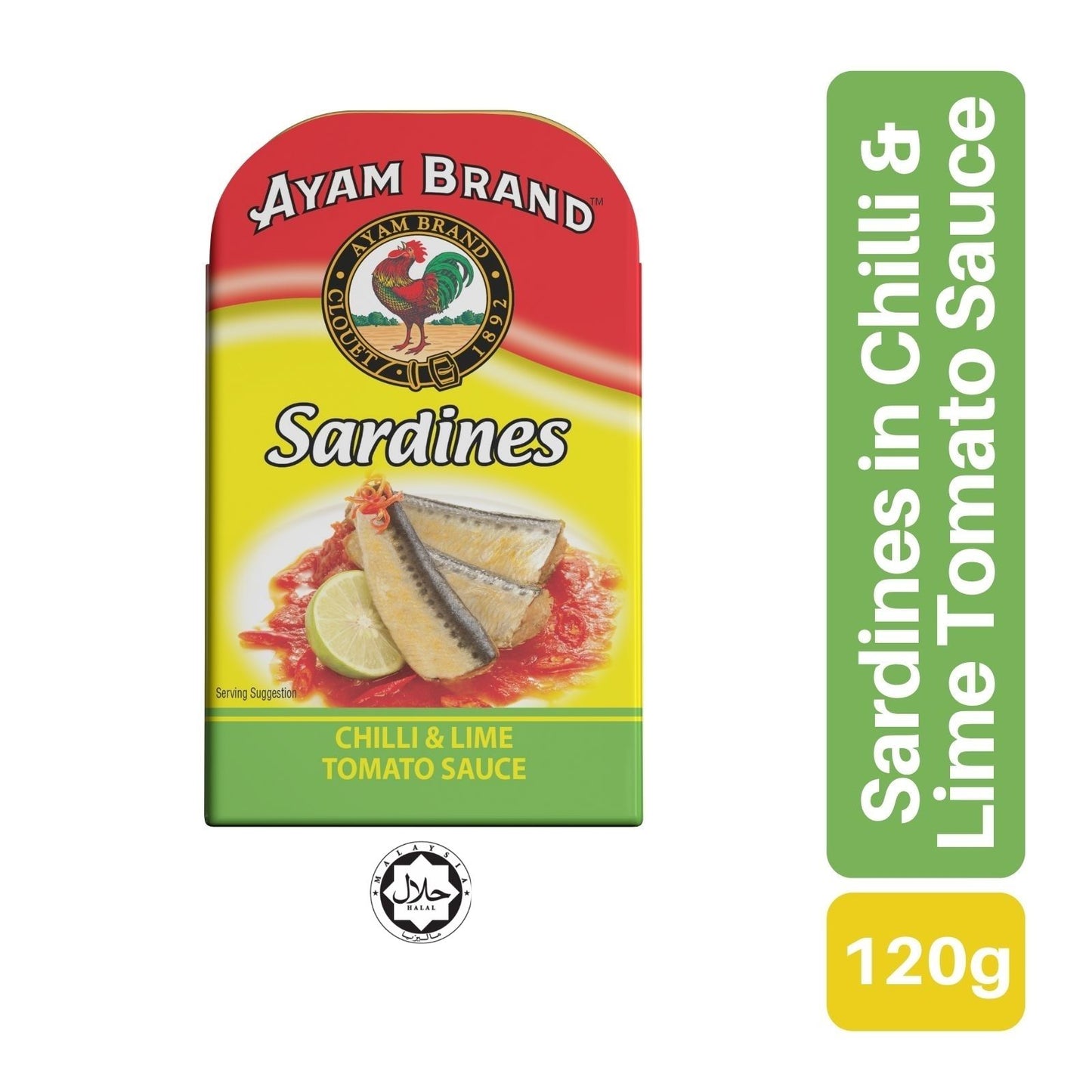 Ayam Brand Sardines In Chilli & Lime Tomato Sauce 120g