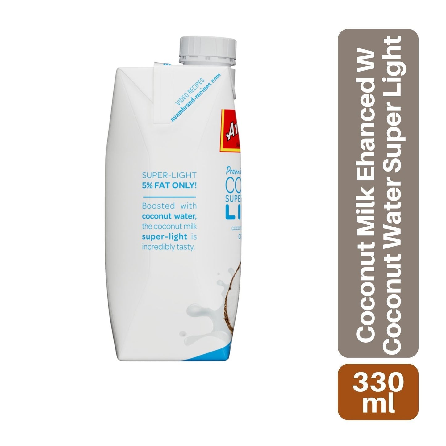 Ayam Brand Coconut Milk Super Light (5% Fat Enhanced With Coconut Water) 330ml