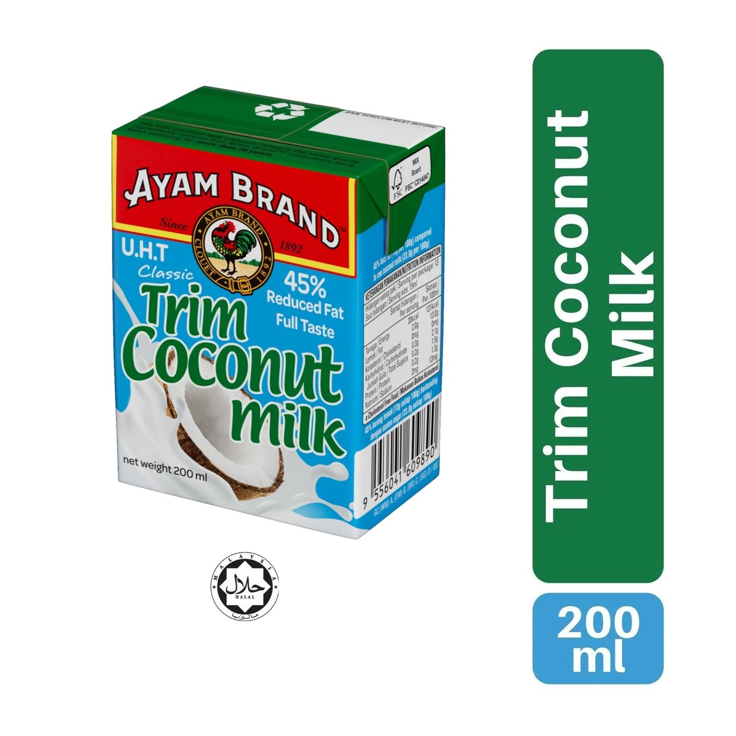 Ayam Brand Trim Coconut Milk 200ml