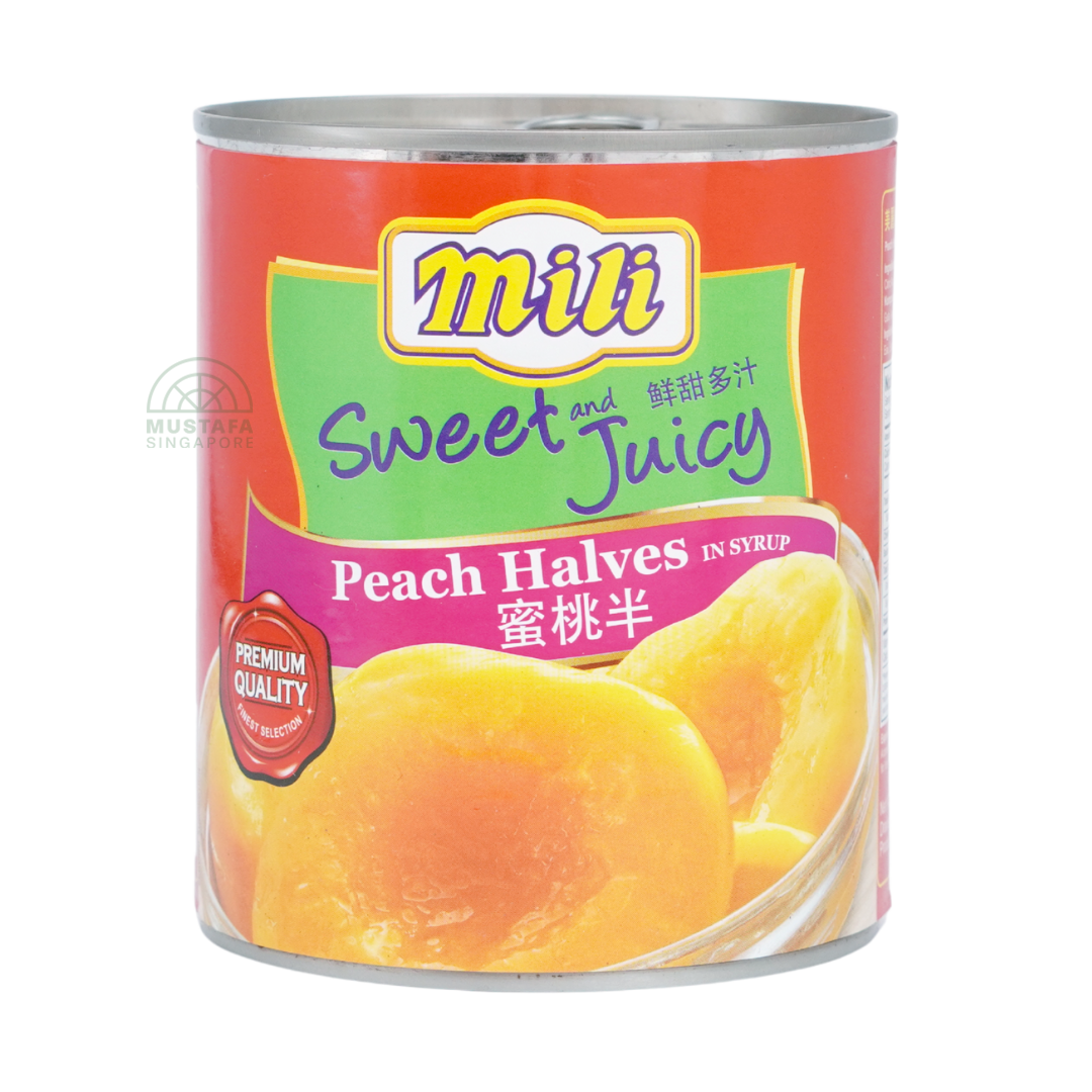 Mili Sweet and Juicy Peach Halves in Syrup 825g