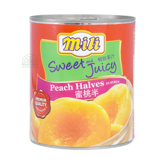 Mili Sweet and Juicy Peach Halves in Syrup 825g