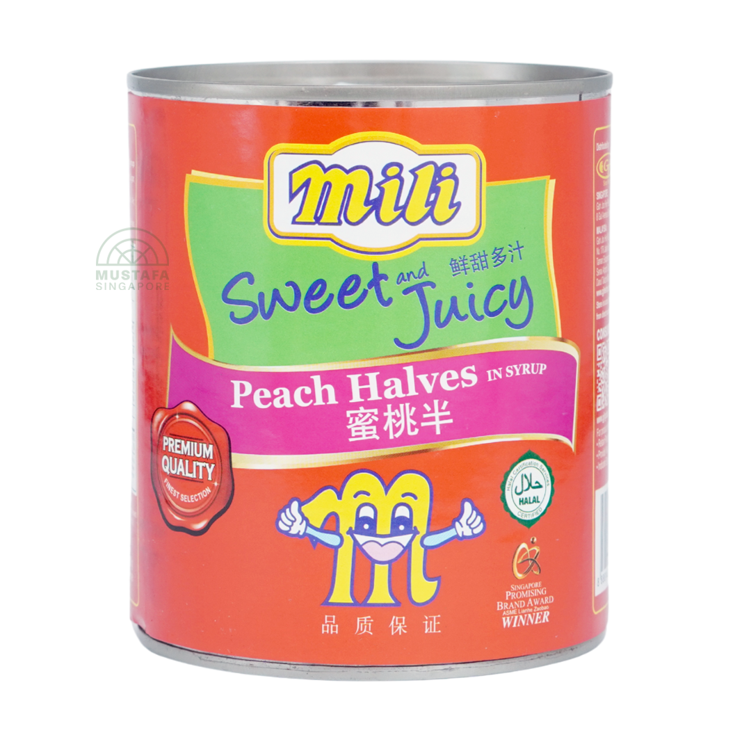 Mili Sweet and Juicy Peach Halves in Syrup 825g