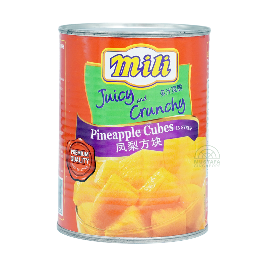 Mili Juicy and Crunchy Pineapple Cubes in Syrup 454g