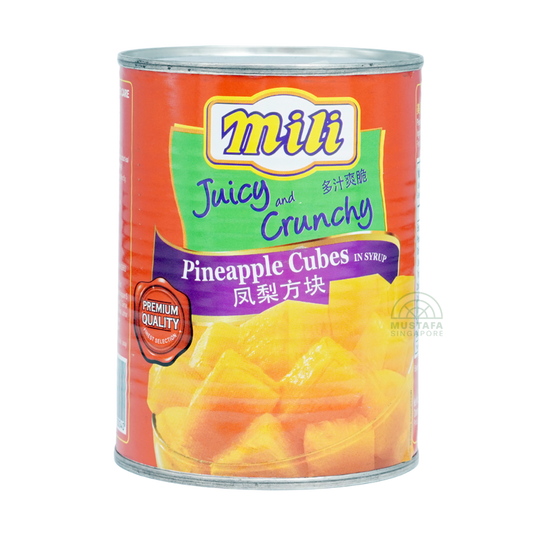 Mili Juicy and Crunchy Pineapple Cubes in Syrup 454g