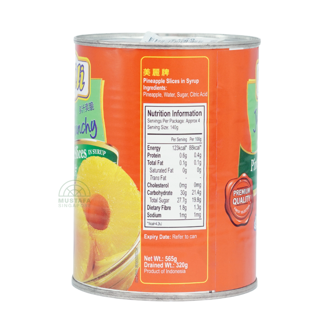 Mili Juicy and Crunchy Pineapple Slices in Syrup 565g