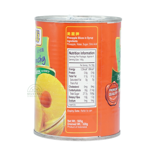 Mili Juicy and Crunchy Pineapple Slices in Syrup 565g