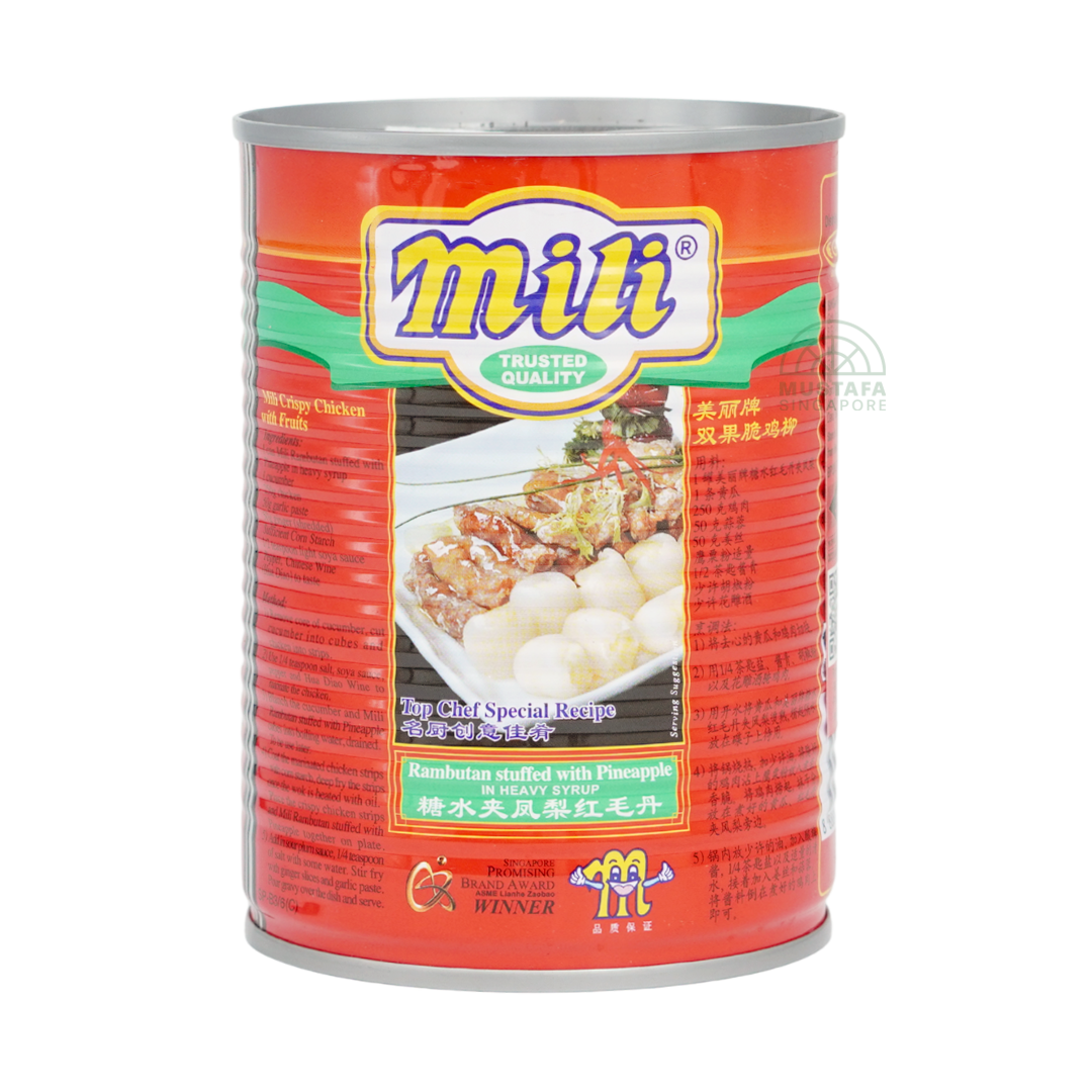 Mili Rambutan Stuffed with Pineapple 565g