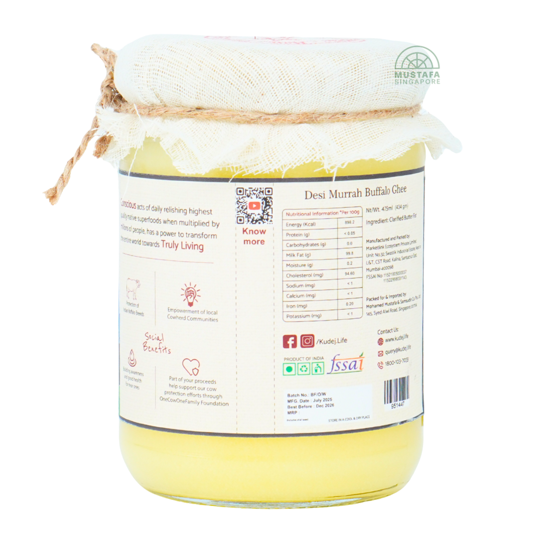 Kudej Desi Murrah Buffalo A2 Ghee 475ml