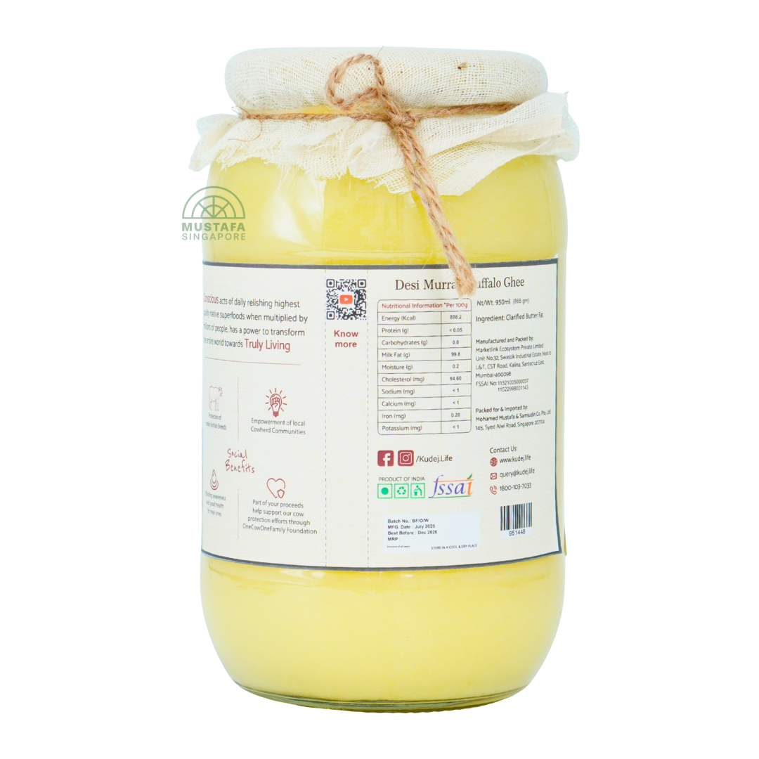 Kudej Desi Murrah Buffalo A2 Ghee 950ml