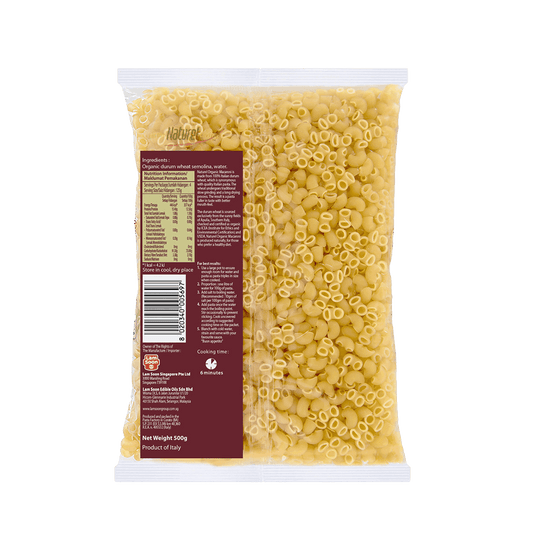 Naturel Organic Macaroni Pasta 500g