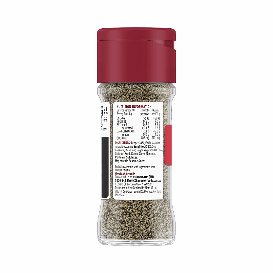 MasterFoods Garlic Pepper Seasoning 50g