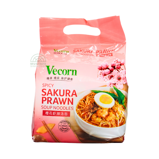 Vecron Spicy Sakura Prawn Soup Noodles 110g x 4