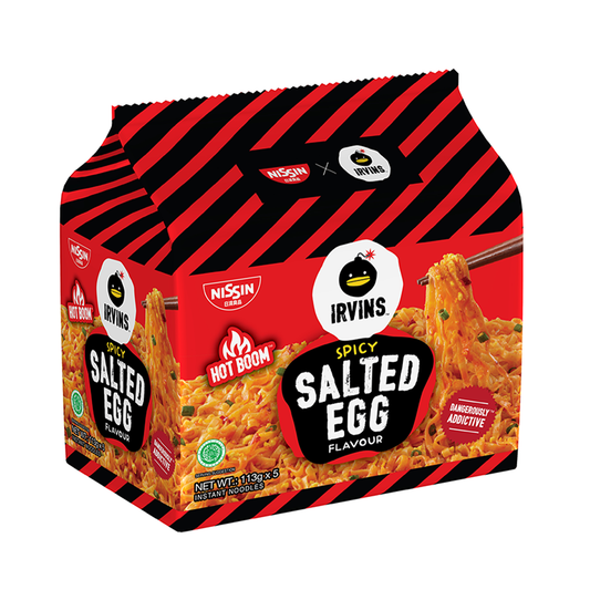Nissin x Irvins Spicy Salted Egg Flavour Instant Noodles 113g x 5s