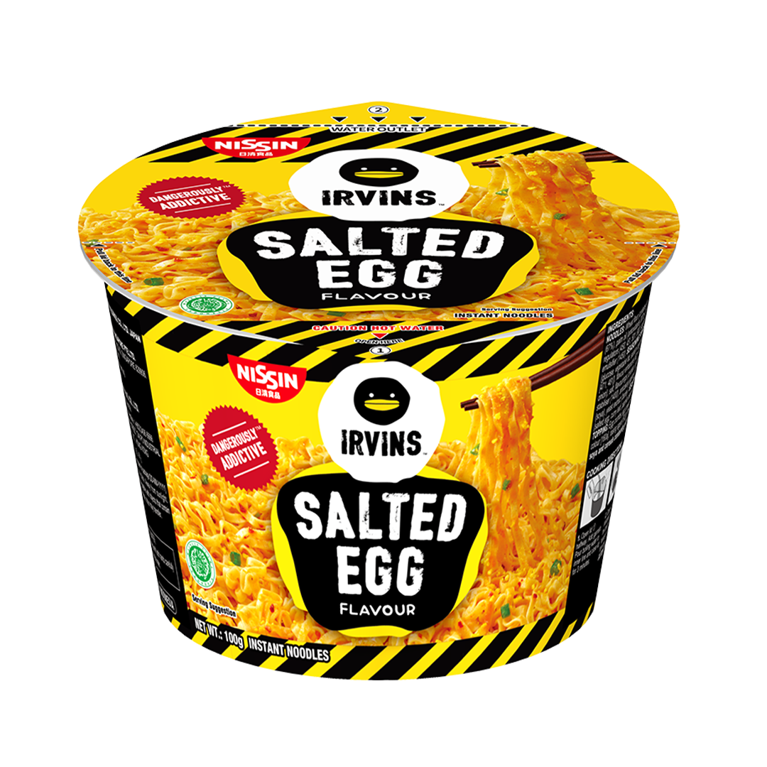 Nissin x Irvins Salted Egg Flavour Instant Noodles Bowl 100g