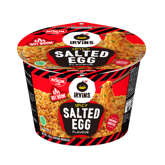 Nissin x Irvins Spicy Salted Egg Flavour Instant Noodles Bowl 100g