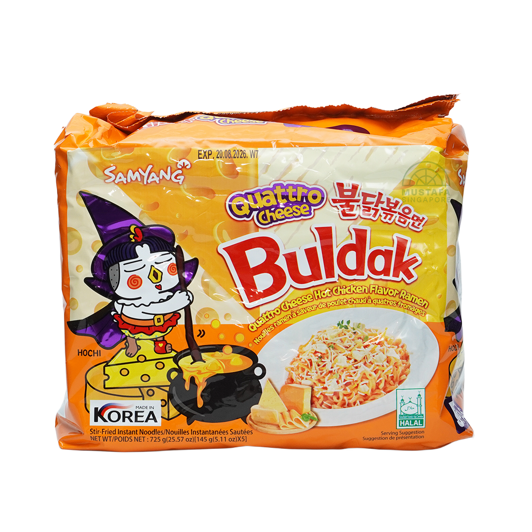 Samyang Buldak Quattro Cheese Hot Chicken Flavour Ramen 140g x 5s