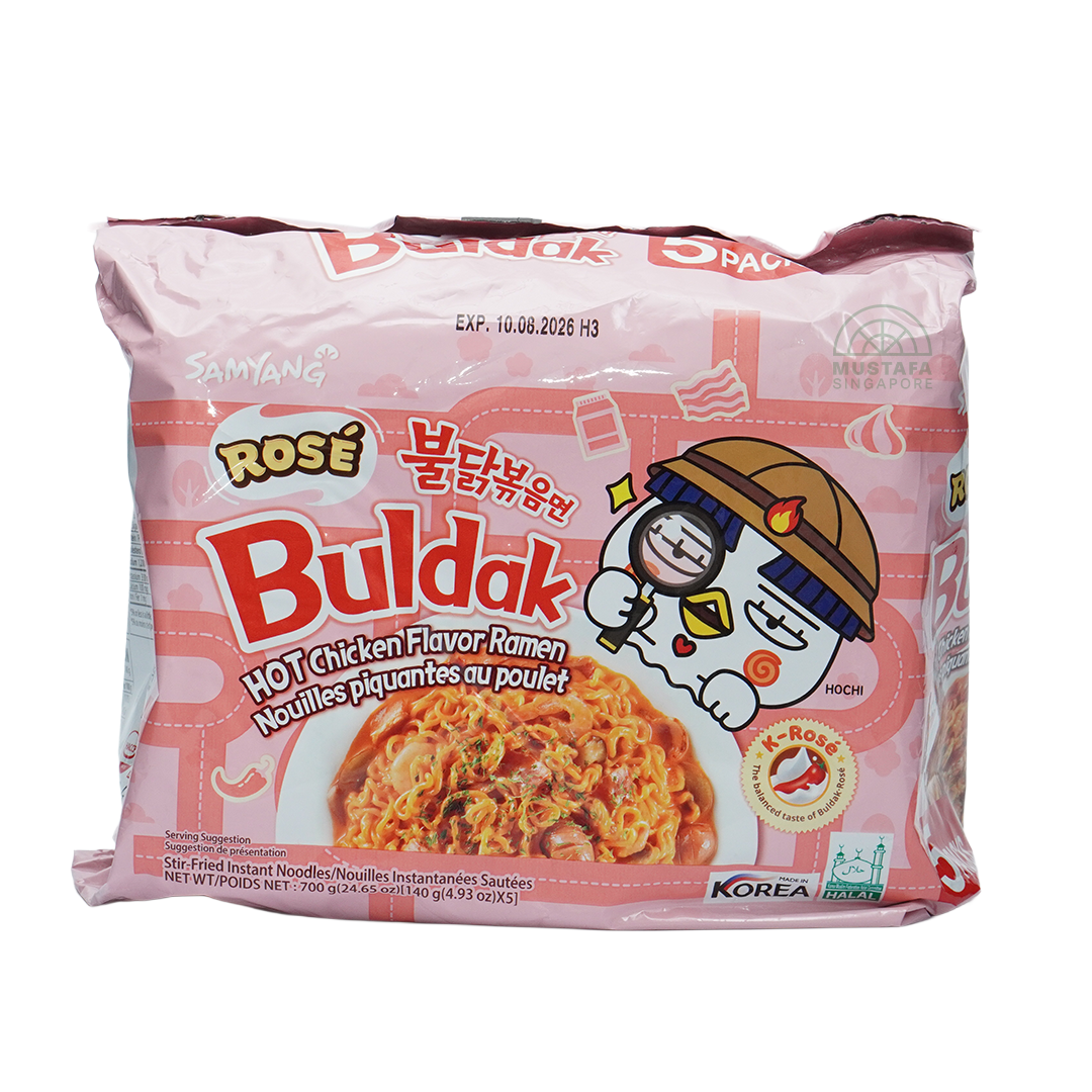 Samyang Buldak Rosé Hot Chicken Flavour Ramen 140g x 5s