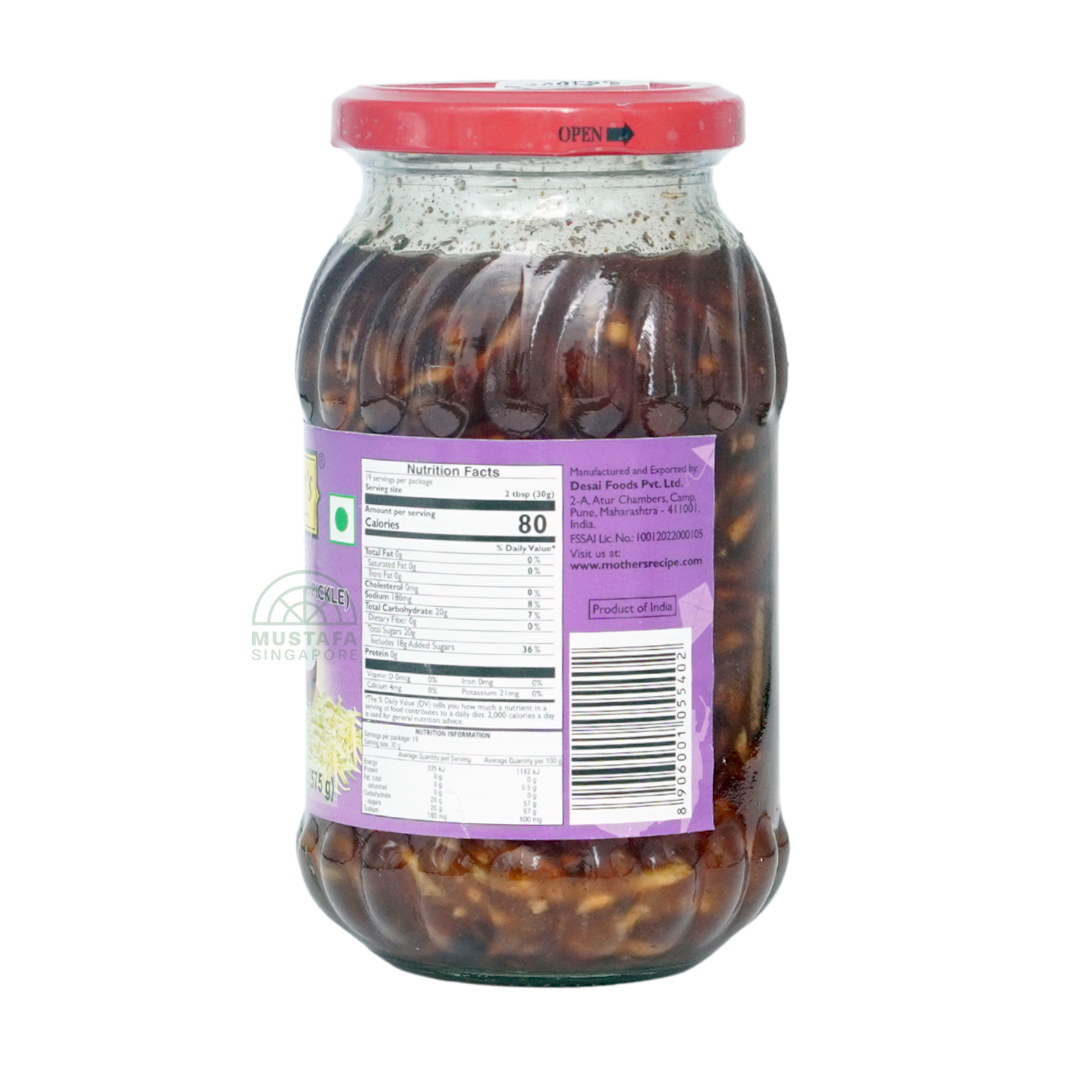 Mother's Recipe Chhundo (Shredded Sweet Mango Pickle) 575g