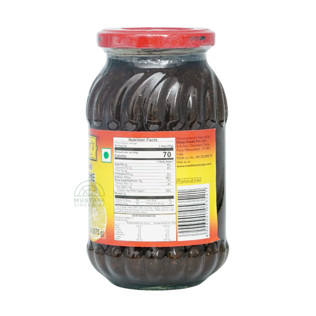 Mother's Recipe Rajasthani Sweet Lime Pickle 575g