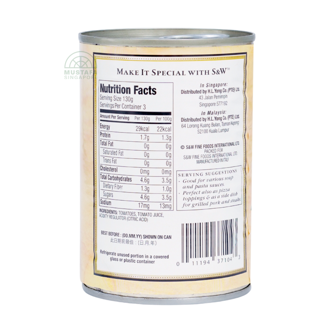 S&W Select Ready-Cut Tomatoes Diced 400g