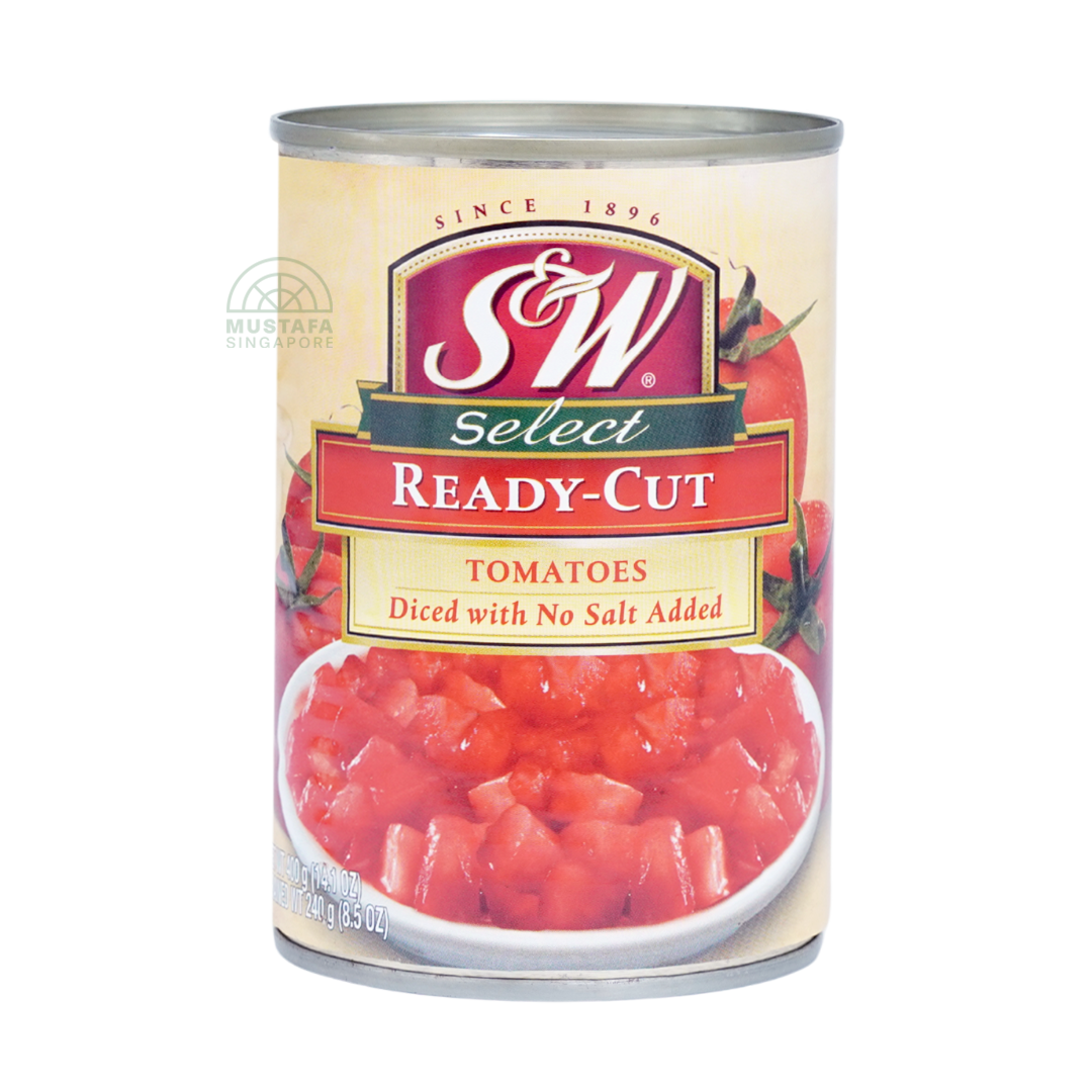 S&W Select Ready-Cut Tomatoes Diced with No Salt Added 400g
