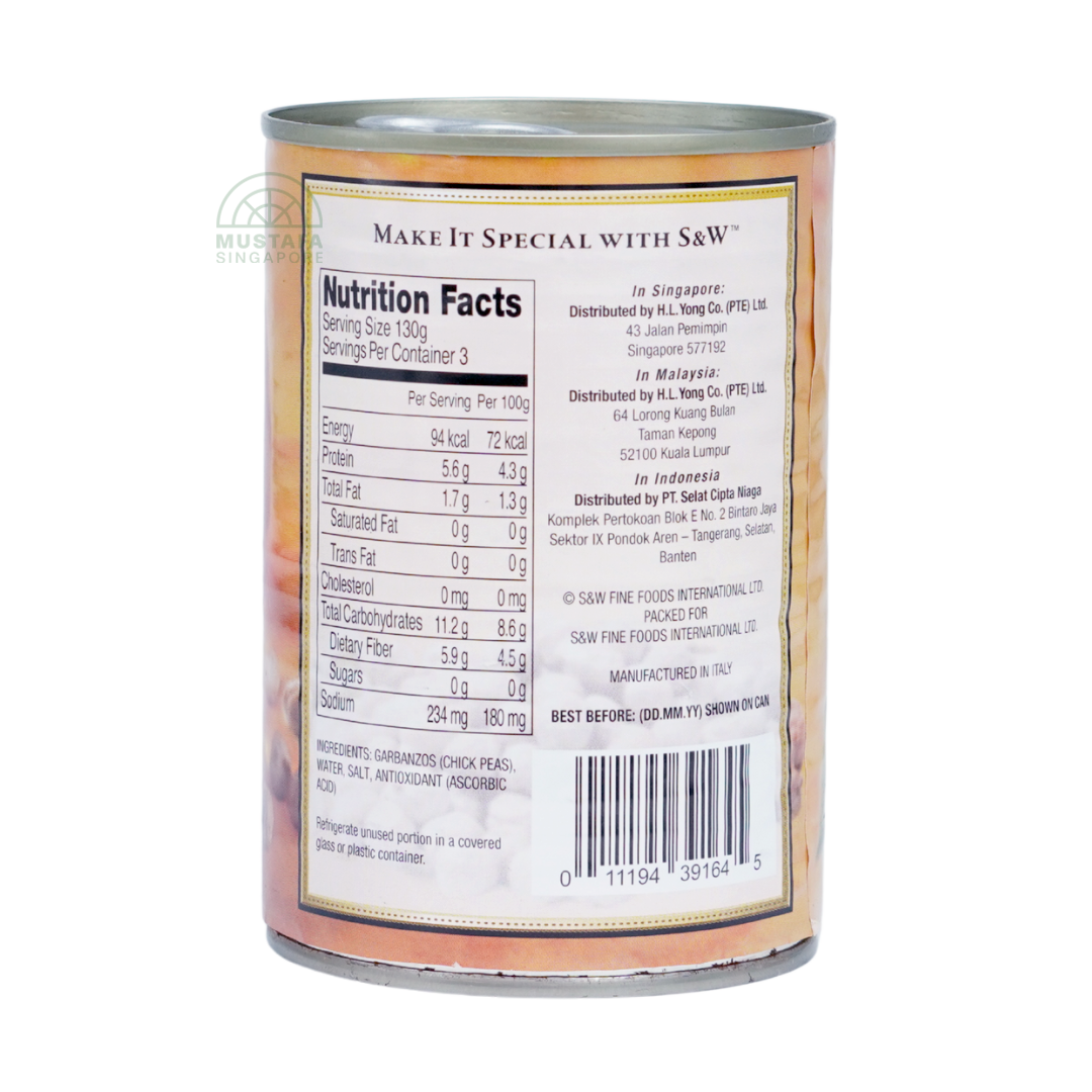 S&W Select Garbanzo Beans 400g