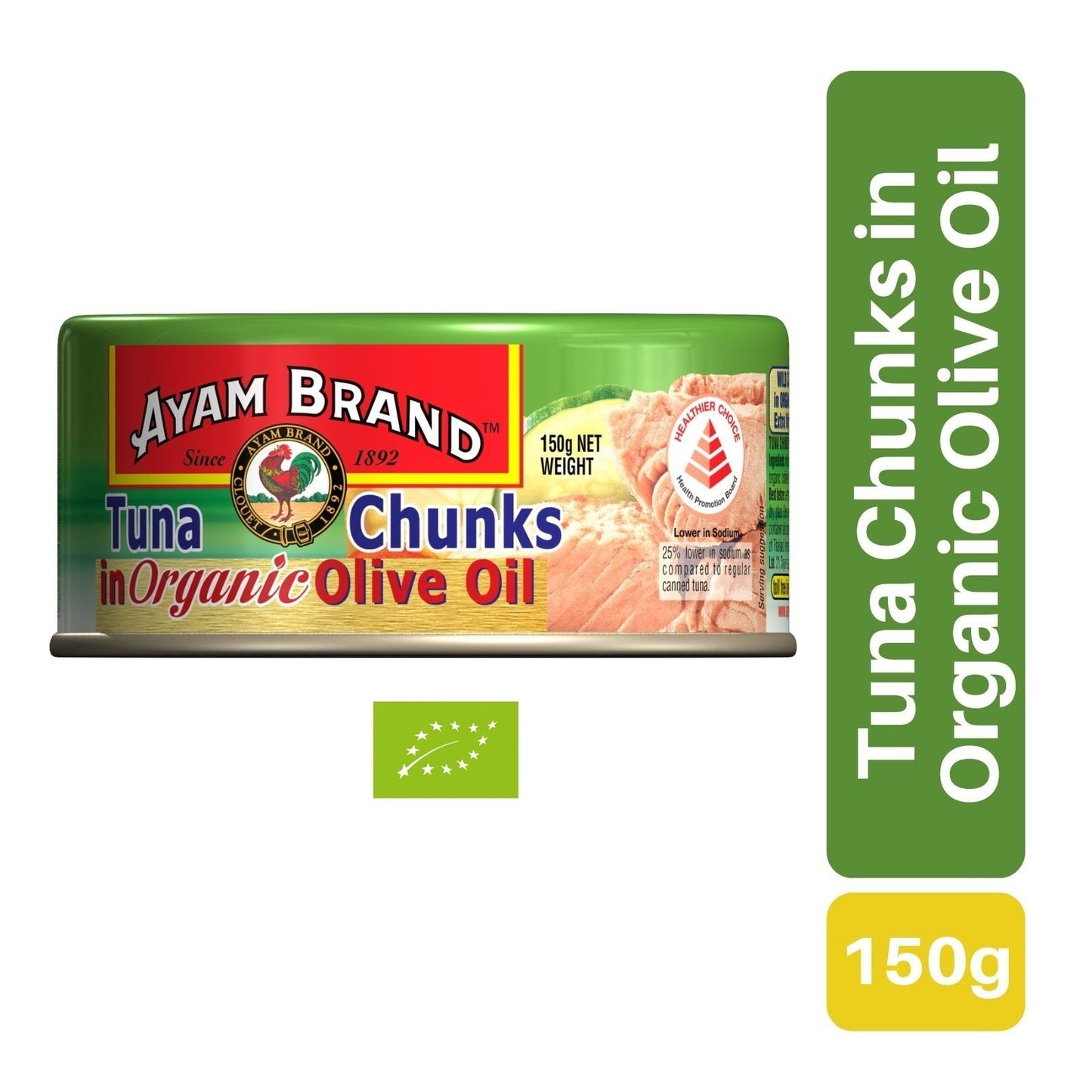 Ayam Brand Tuna Chunks in Organic Olive Oil 150g