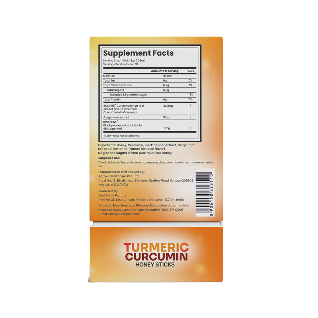 Sattva Soul Turmeric Curcumin Honey Sticks 8g x 30