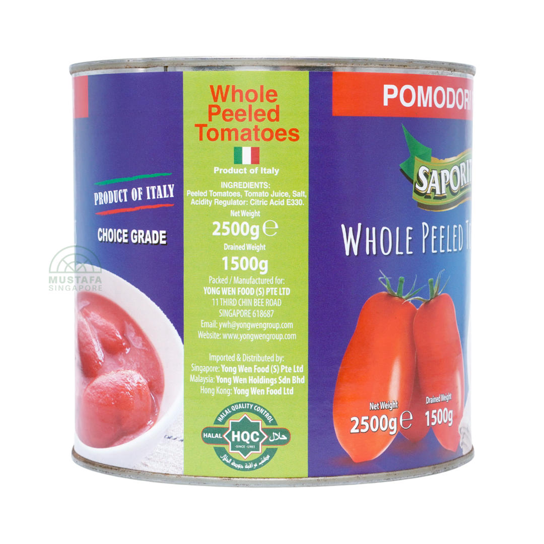 Saporito Whole Peeled Tomato 2500g