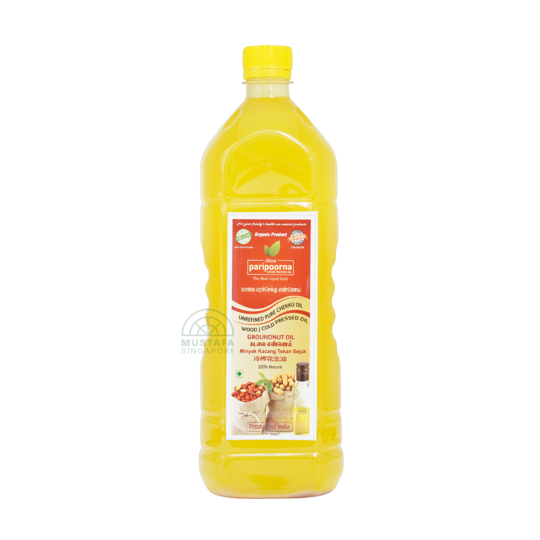 Paripoorna Unrefined Pure Chekku Oil Groundnut Oil 1L