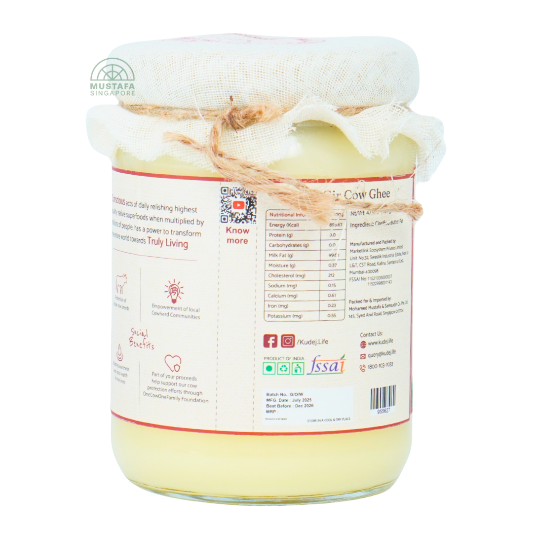 Kudej Desi Gir Cow A2 Ghee 475ml