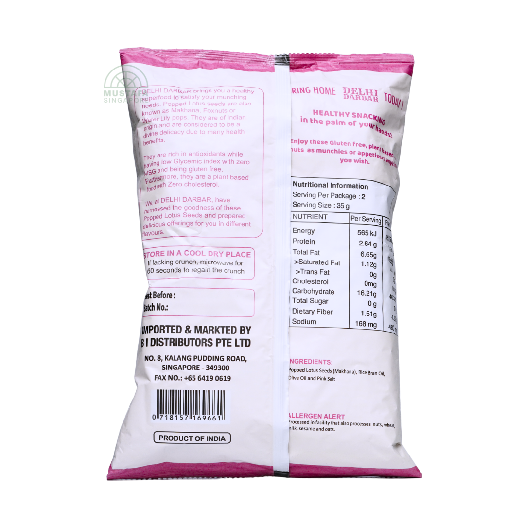 Popped Lotus Seed Makhana Pink Salt 70g
