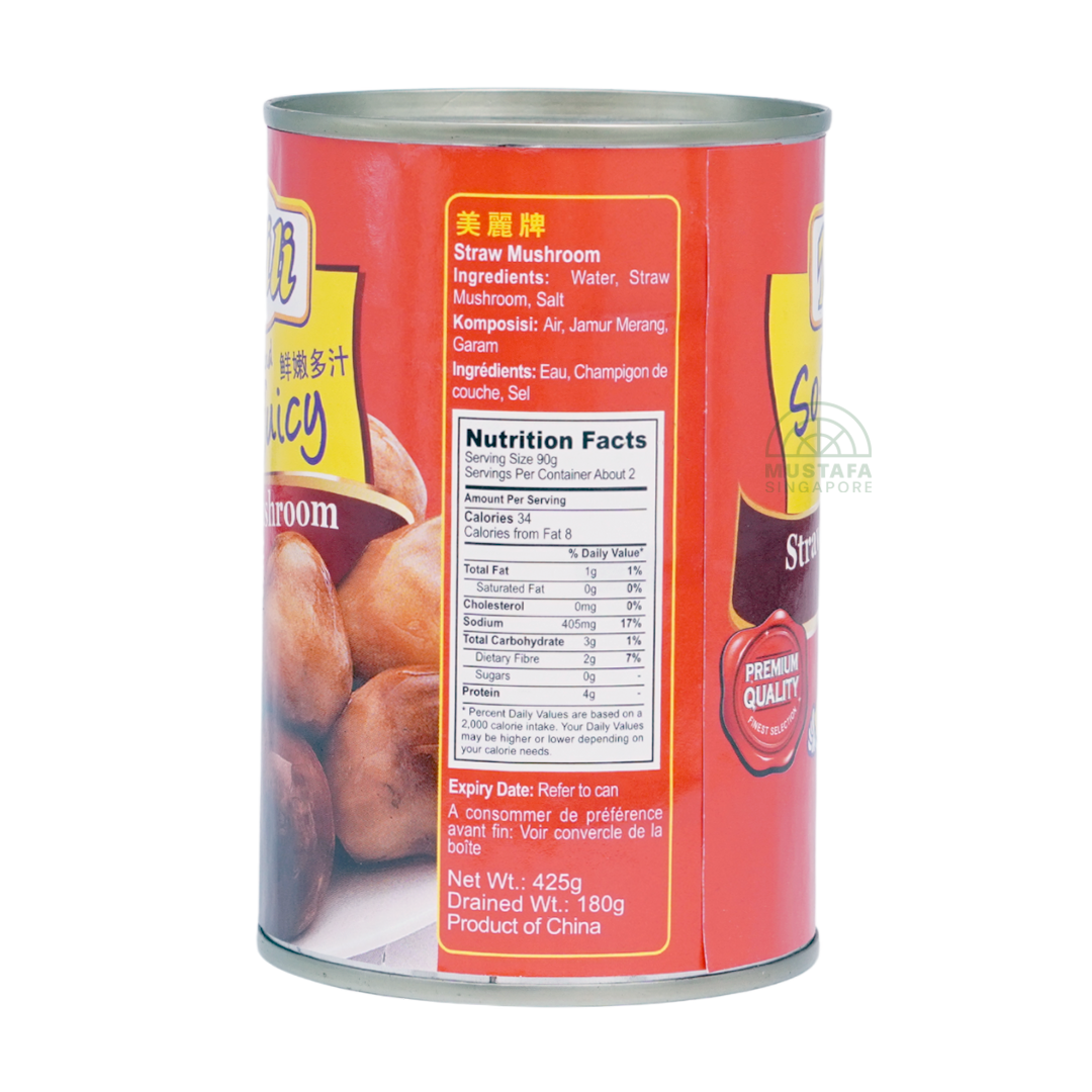 Mili Soft & Juicy Straw Mushroom 425g