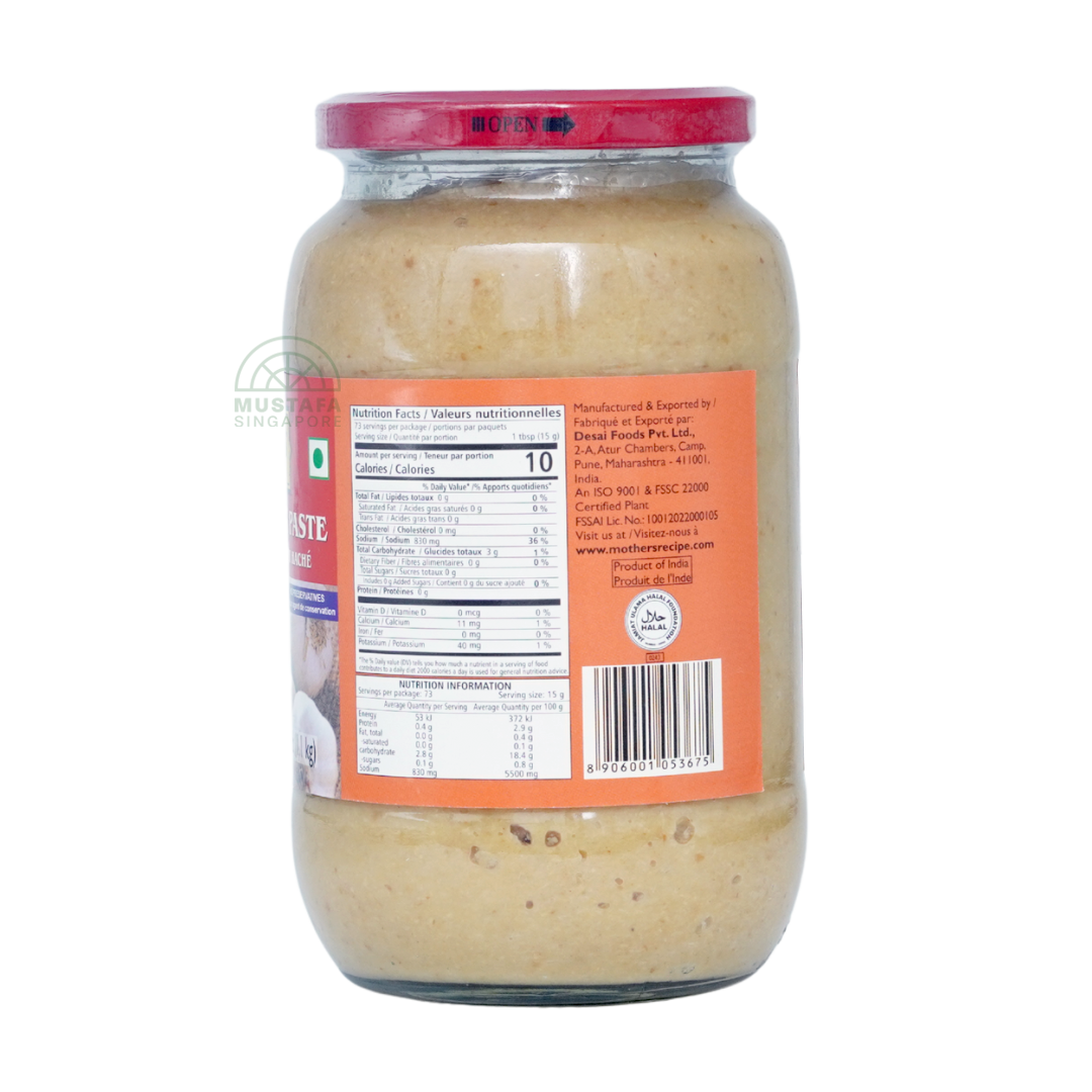 Mother's Recipe Ginger & Garlic Paste (Free 100g) 1.1kg