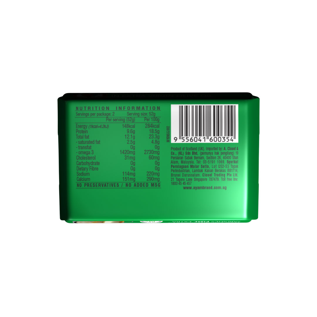 Ayam Brand 
Brisling Sardines in Extra Virgin Olive Oil 105g