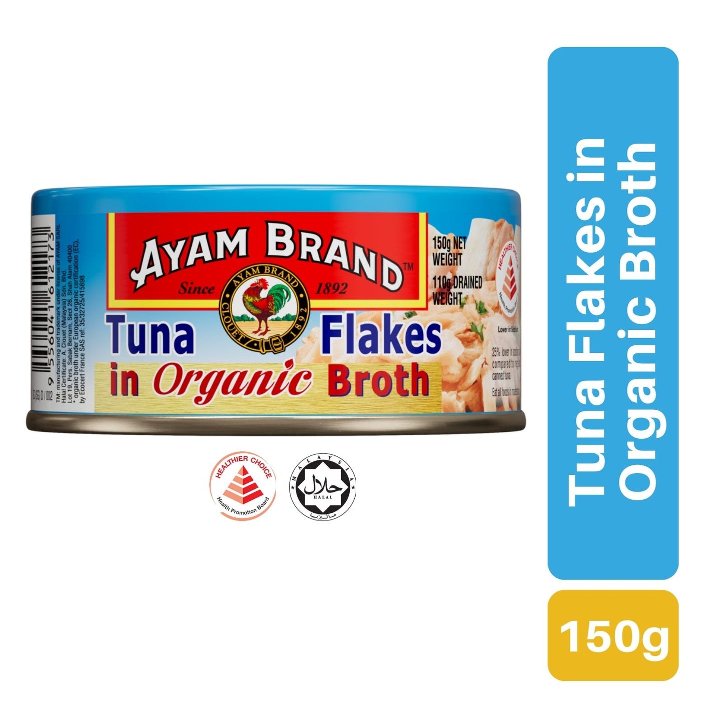 Ayam Brand Tuna Flakes In Organic Broth 150g
