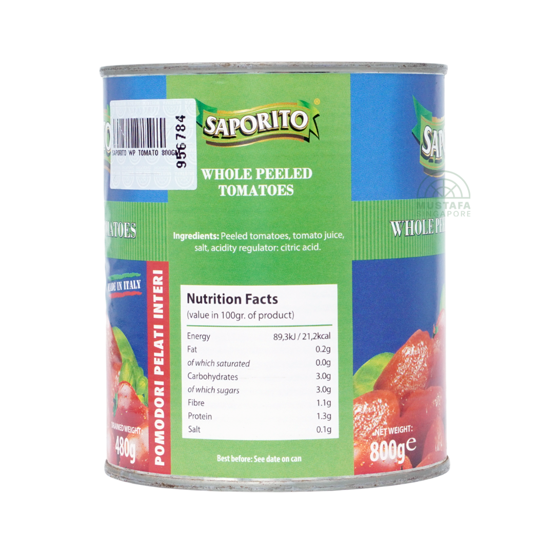 Saporito Whole Peeled Tomato 800g