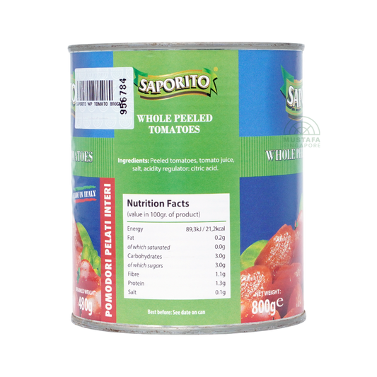Saporito Whole Peeled Tomato 800g