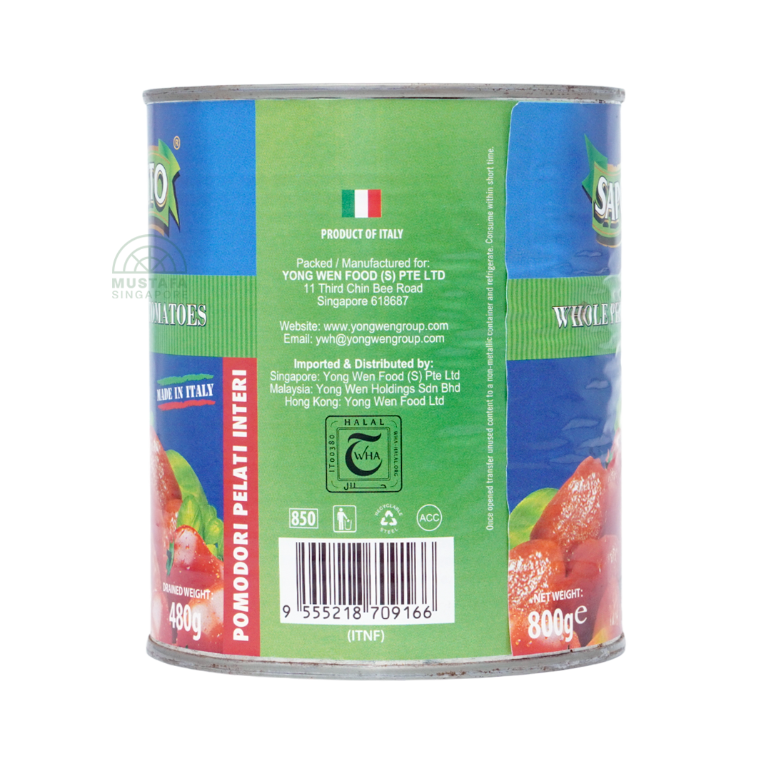 Saporito Whole Peeled Tomato 800g