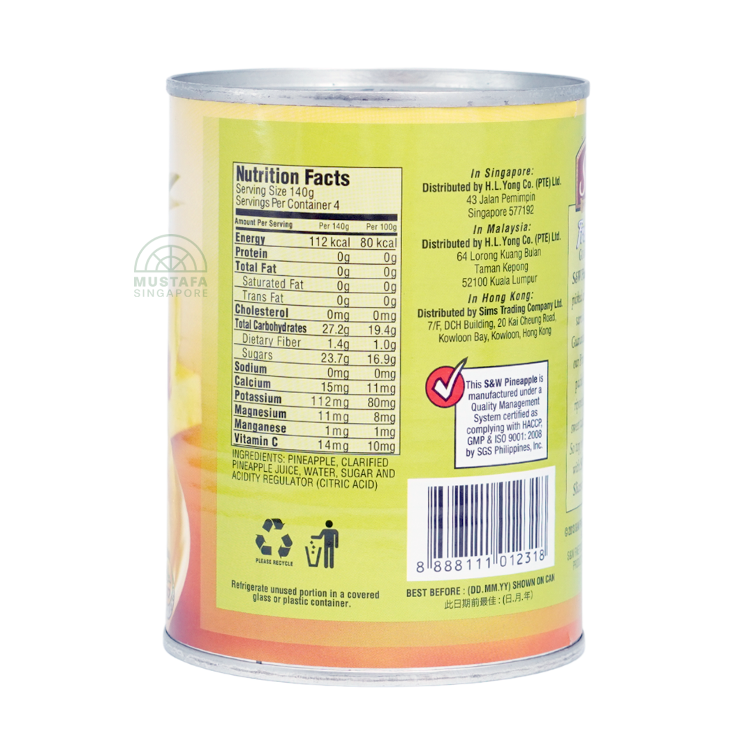S&W Select Premium Pineapple Slices 567g