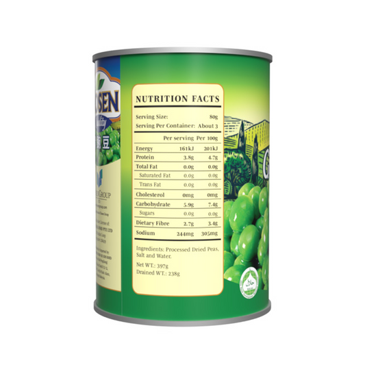 Hosen Green Peas Choice Whole 397g