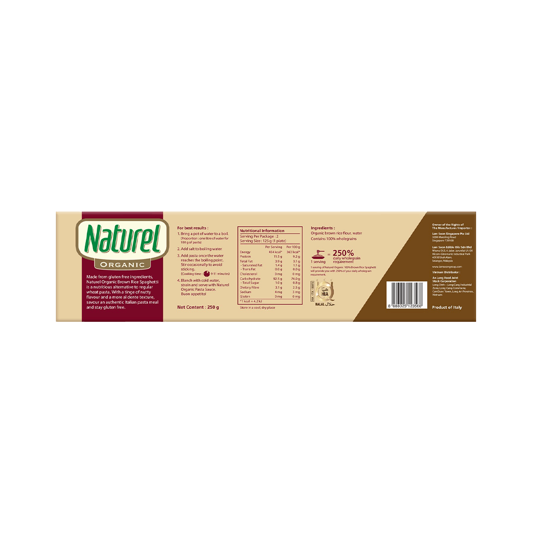 Naturel Organic Brown Rice Spaghetti 250g