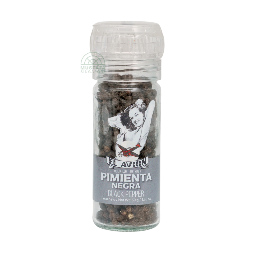 El Avion Black Pepper with Grinder 50g