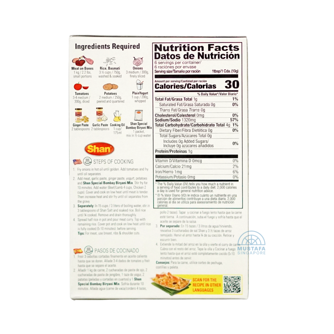 Shan Special Bombay Biryani Seasoning Mix 60g